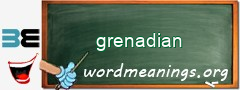 WordMeaning blackboard for grenadian